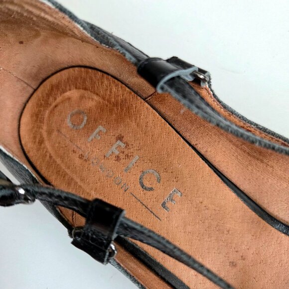 Office London black leather shoes. - Picture 5 of 9